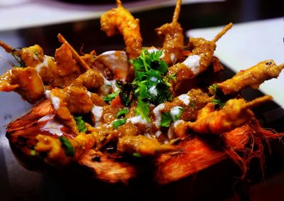 Close-up of food in plate