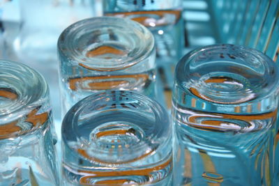 Close-up of drinking glasses