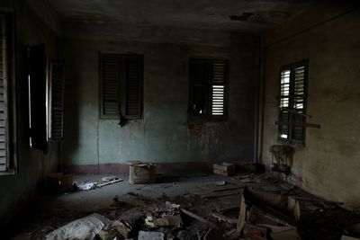 Interior of abandoned house