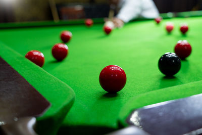 Close-up of balls on table