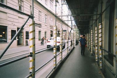 People on railroad station platform