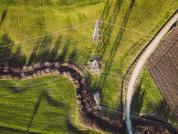 High angle view of water