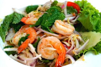 Close-up of salad in plate