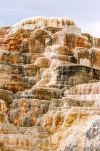 Low angle view of rock formation