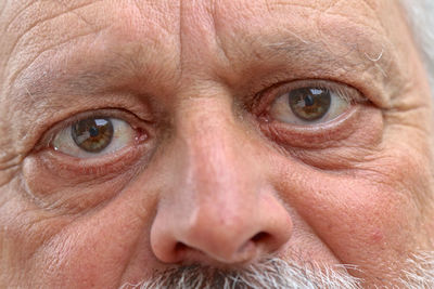 Close-up portrait of man eye