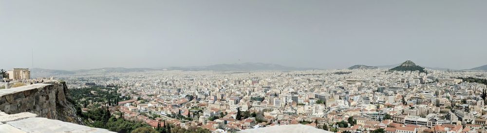 Panoramic shot of townscape against sky