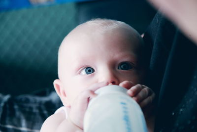 Close-up portrait of cute baby