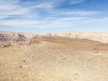 Scenic view of desert against sky