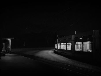 Empty road at night