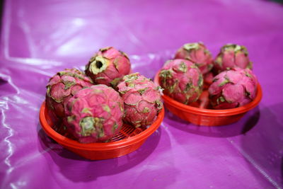 Close-up of food on table