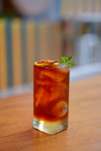 Close-up of drink on table