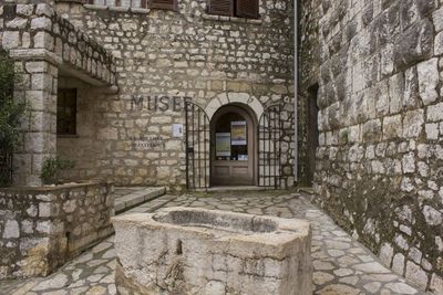 Stone wall of old building