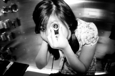 Woman looking at camera