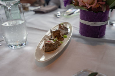 Close-up of drink in glass on table