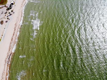 High angle view of beach