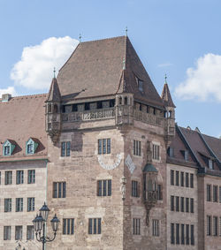 Low angle view of buildings against sky