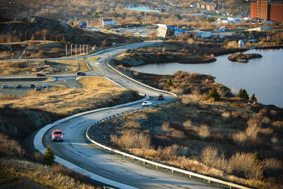 High angle view of cityscape