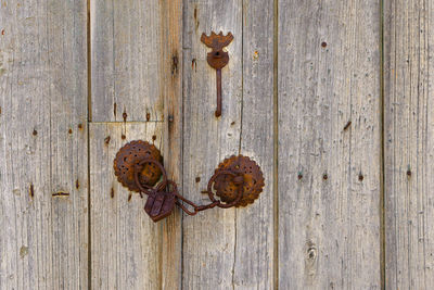 Close-up of rusty door