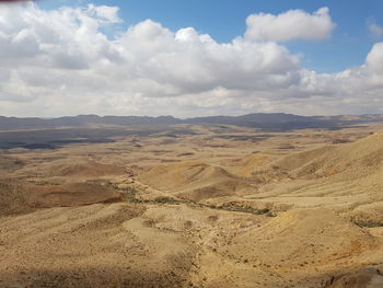 Scenic view of desert against sky