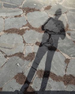 Full frame shot of shadow on ground