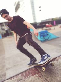 Man skateboarding on skateboard