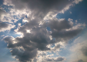 Low angle view of clouds in sky