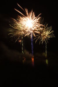 Low angle view of firework display