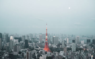 Aerial view of buildings in city