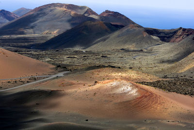 Scenic view of desert against sky