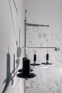 Close-up of cables against the sky