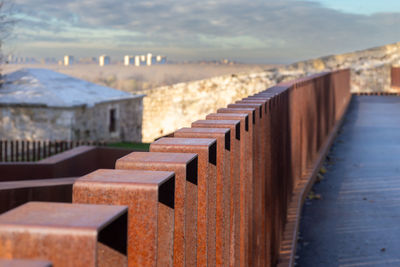 Pier over sea against sky