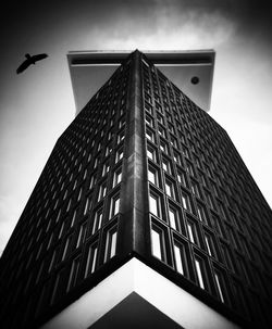 Low angle view of modern building against sky