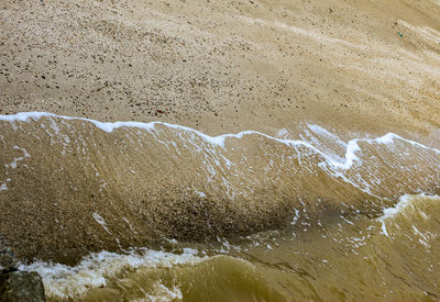 High angle view of beach