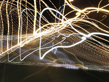 Light trails at night