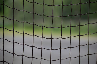 Detail shot of net against blurred background