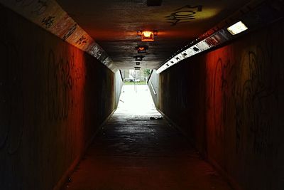 Illuminated tunnel