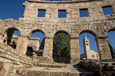 Low angle view of historical building