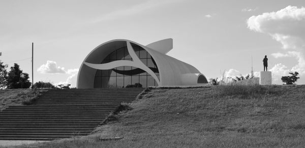 Low angle view of built structure against sky