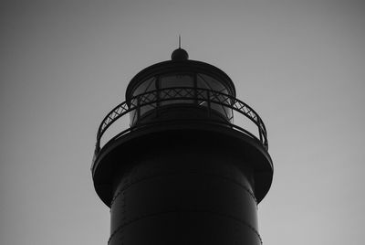 Low angle view of lighthouse against sky