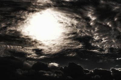 Low angle view of storm clouds in sky