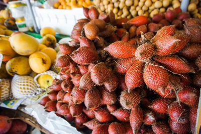 Close-up of fruits for sale in market