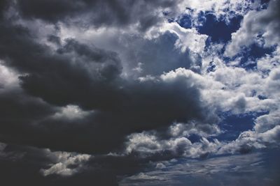 Low angle view of storm clouds in sky