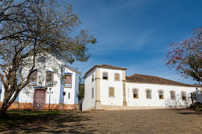 Low angle view of buildings against sky