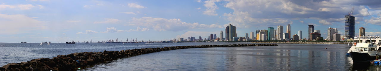 Panoramic view of sea against sky