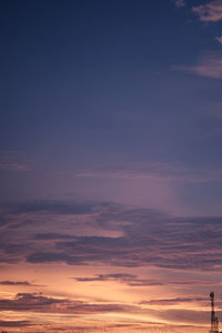 Low angle view of dramatic sky during sunset