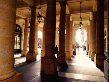 Empty corridor of building