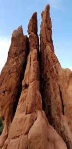 Low angle view of rock formation