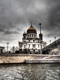 Church against cloudy sky