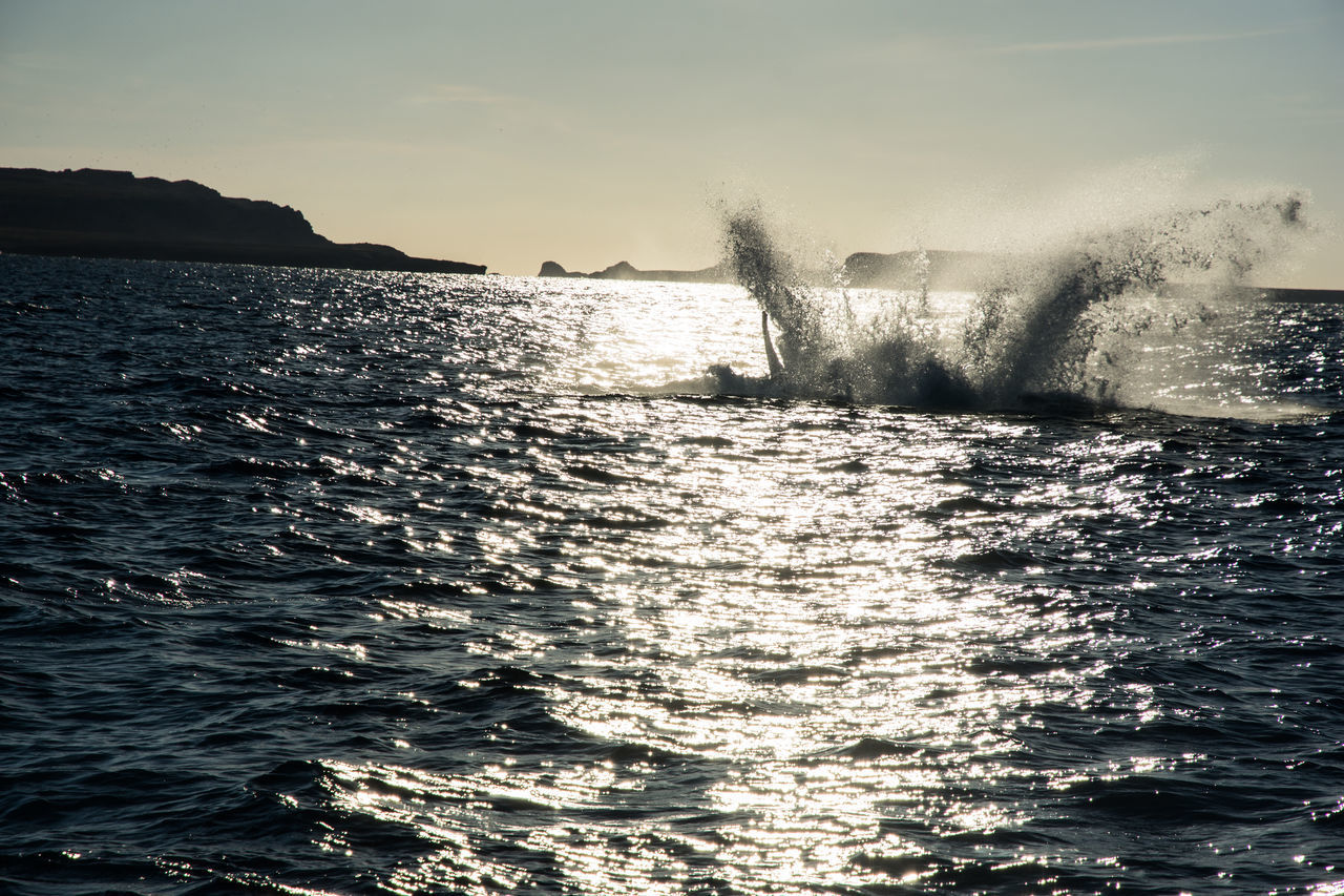 SEA WAVES SPLASHING ON SHORE