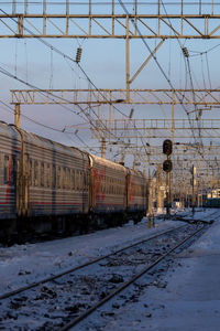 Train on railroad station